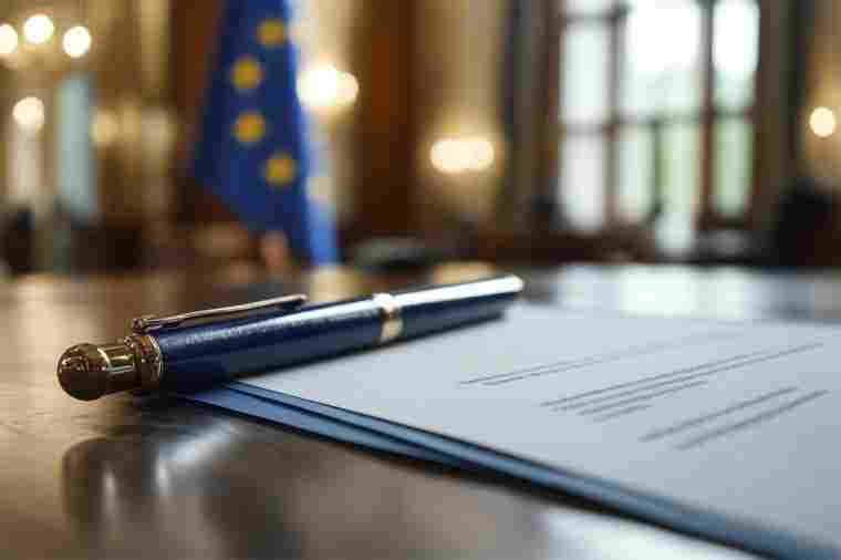 Dokument und Kugelschreiber