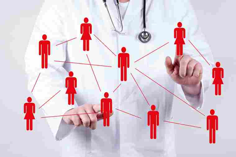 Arzt Netzwerk abstrakt