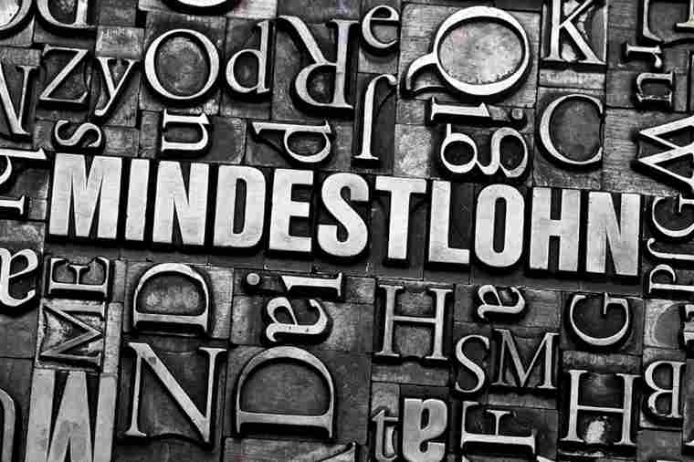 Schriftzug Mindestlohn